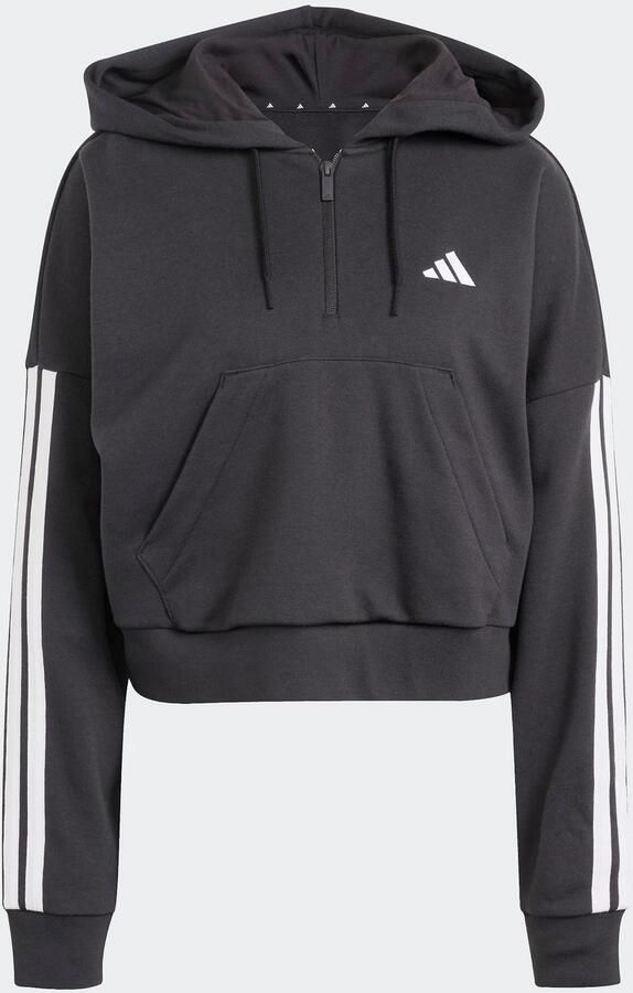 Adidas Zwarte half-zip Essentials 3-Stripes trui Black Dames - Foto 4