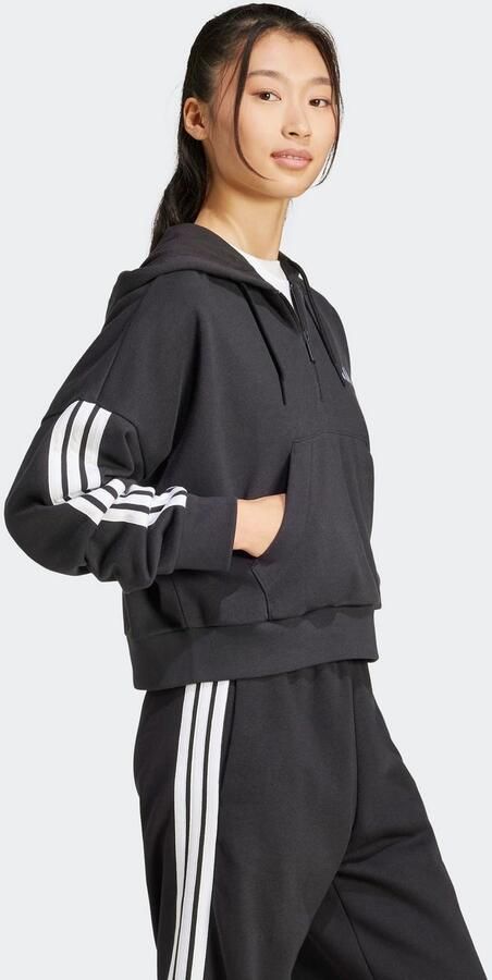 Adidas Zwarte half-zip Essentials 3-Stripes trui Black Dames - Foto 5
