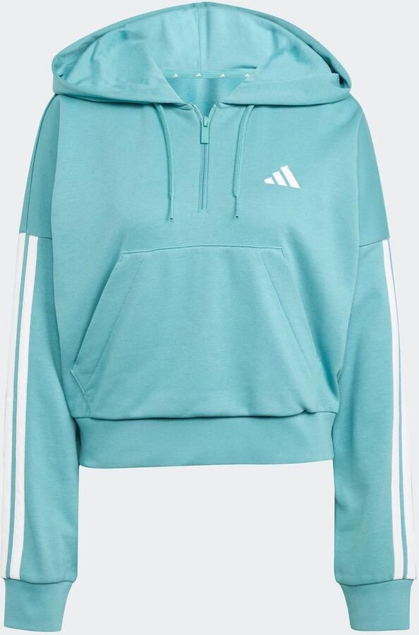 Adidas Essentials 3-Stripes French Terry Hoodie met Korte Rits - Foto 6