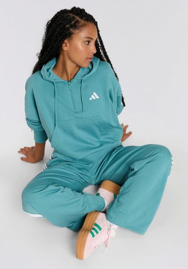 Adidas Essentials 3-Stripes French Terry Hoodie met Korte Rits - Foto 4