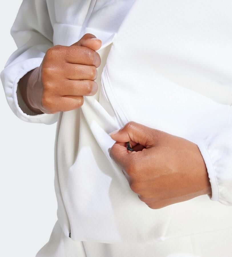 Adidas Witte Zip-Through Hoodie voor Vrouwen White Dames - Foto 6