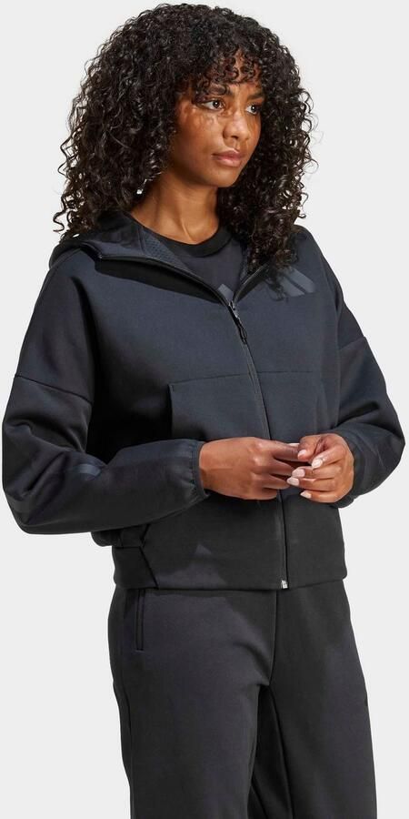 Adidas Z.N.E. Full Zip Hoodie Zwart- Dames Zwart - Foto 10