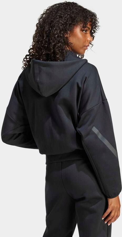 Adidas Z.N.E. Full Zip Hoodie Zwart- Dames Zwart - Foto 9