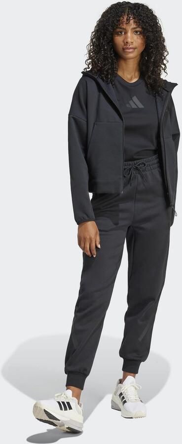 Adidas Z.N.E. Full Zip Hoodie Zwart- Dames Zwart - Foto 11