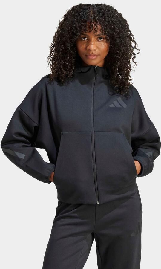 Adidas Z.N.E. Full Zip Hoodie Zwart- Dames Zwart - Foto 10