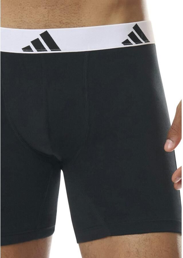 Adidas Sportswear Lange boxershort Active Flex Cotton elastisch logoband sportieve look zonder opening (Set van 3)