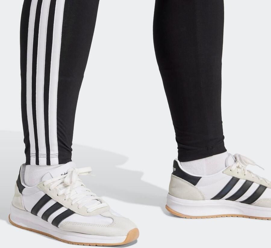 Adidas Essentials 3-Stripes Katoenen Legging (Grote Maat) Zwart- Dames Zwart - Foto 2