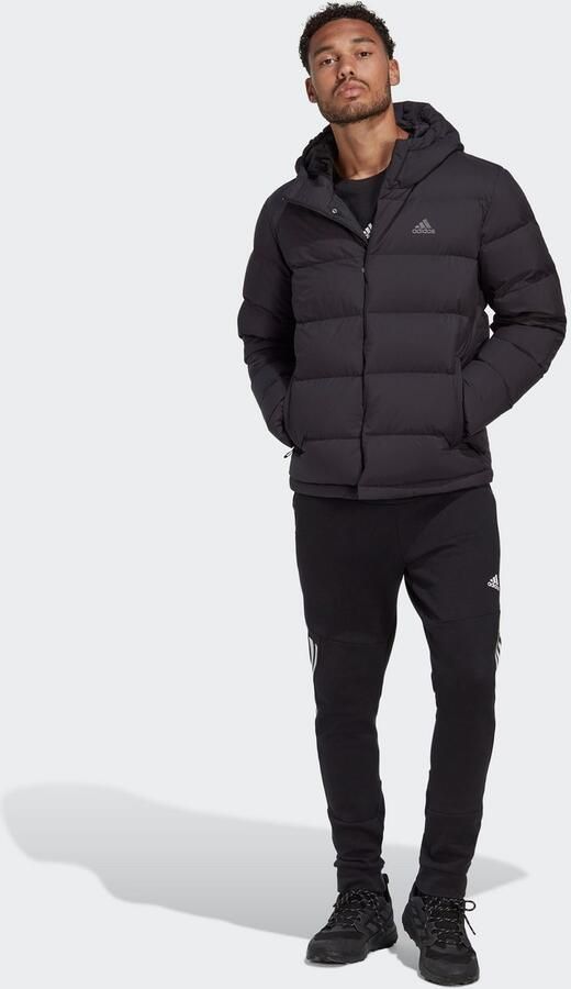 Adidas Helionic Donsjack met Capuchon Zwart- Heren Zwart - Foto 7