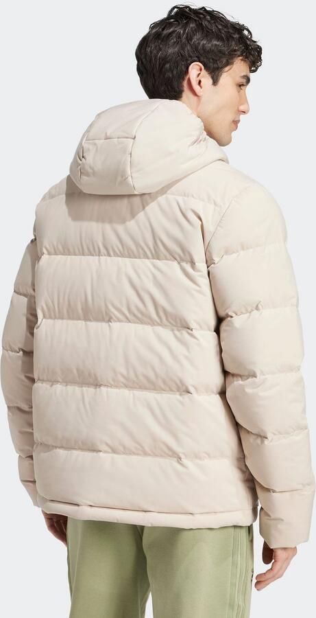 Adidas Helionic Donsjack met Capuchon Beige- Heren Beige
