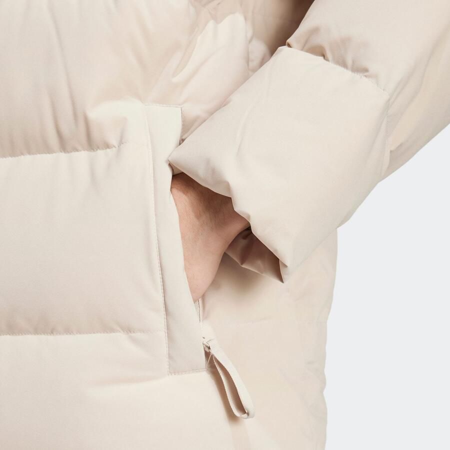 Adidas Helionic Donsjack met Capuchon Beige- Heren Beige - Foto 4