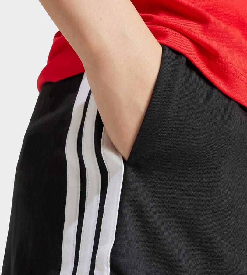 Adidas Essentials 3-Stripes Cotton Short Zwart- Dames Zwart - Foto 2