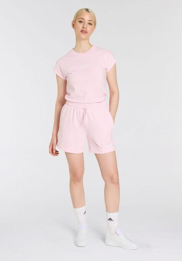 Adidas Sportswear Short W LIN FT SHO Middelhoge taille met trekkoord van zachte French Terry (1-delig) - Foto 7