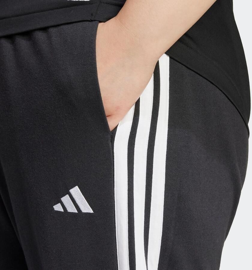 Adidas Essentials 3-Stripes French Terry Cuffed Broek Zwart- Dames Zwart - Foto 2