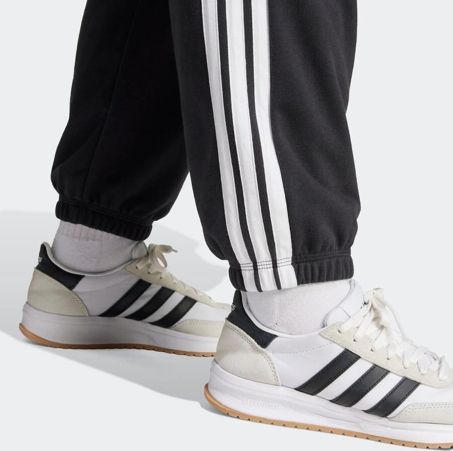 Adidas Essentials 3-Stripes French Terry Cuffed Broek Zwart- Dames Zwart