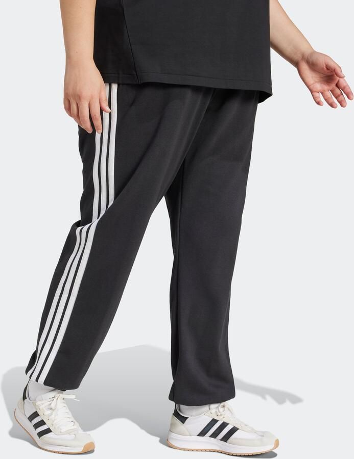 Adidas Essentials 3-Stripes French Terry Cuffed Broek Zwart- Dames Zwart - Foto 3