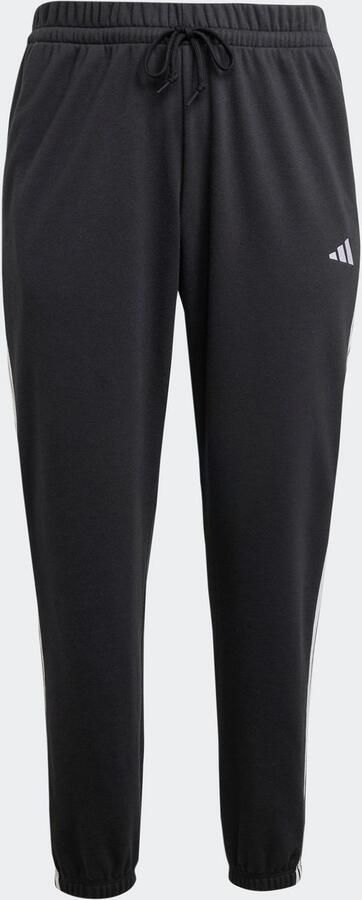 Adidas Essentials 3-Stripes French Terry Cuffed Broek Zwart- Dames Zwart - Foto 5