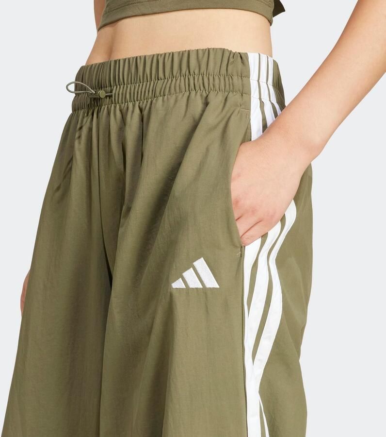 Adidas Sportswear Sportbroek W 3S WV PT Parachute broek los gesneden met wijde pijpen (1-delig)