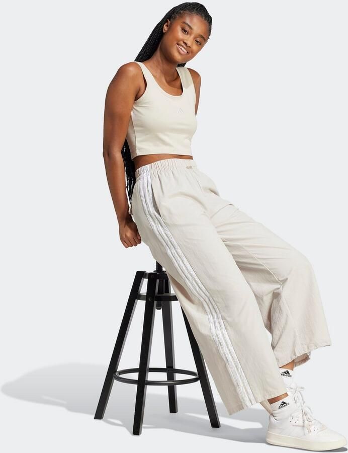 Adidas Sportswear Sportbroek W 3S WV PT Parachute broek los gesneden met wijde pijpen (1-delig) - Foto 4