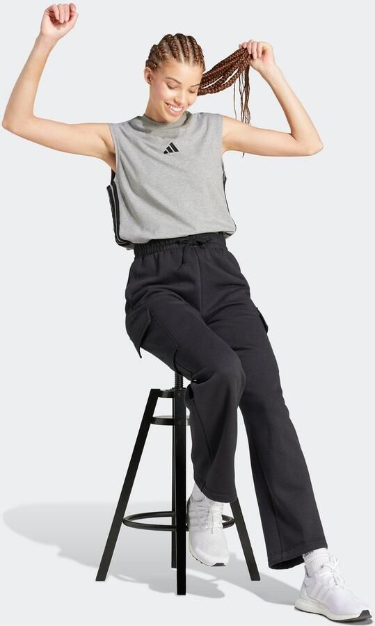 Adidas Sportswear Sportbroek W LIN FL CARGO Cargobroek met zachte binnenkant regular fit hoge tailleband (1-delig) - Foto 6