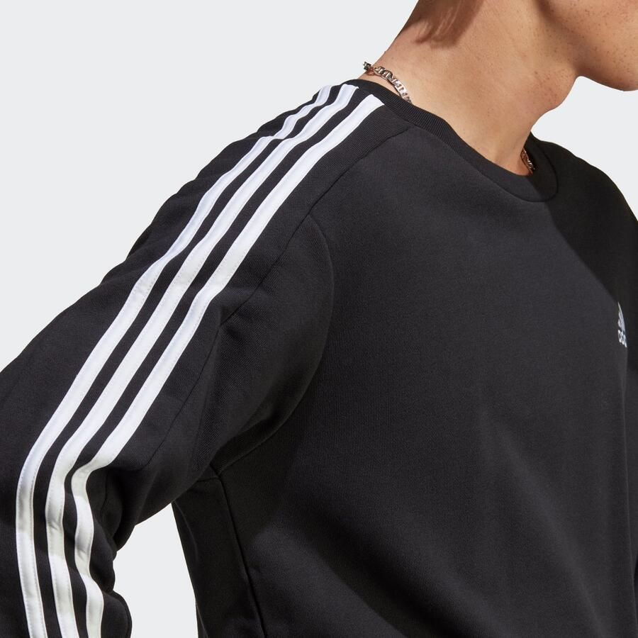 Adidas M 3S FT SWT Stijlvol en Comfortabel Sweatshirt Zwart Heren - Foto 2