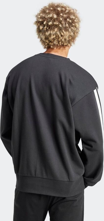 Adidas Essentials 3-Stripes French Terry Sweatshirt Zwart- Heren Zwart - Foto 4