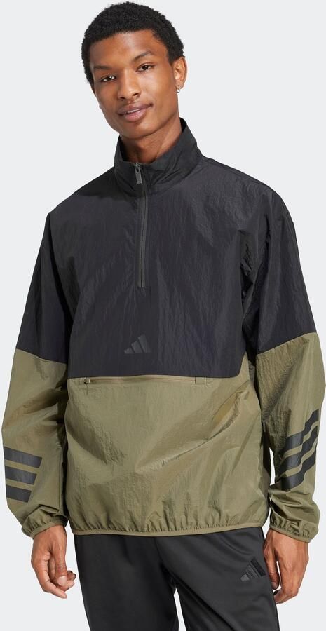 Adidas Future Icons 3-Stripes Woven Sweatshirt met Halflange Rits - Foto 6