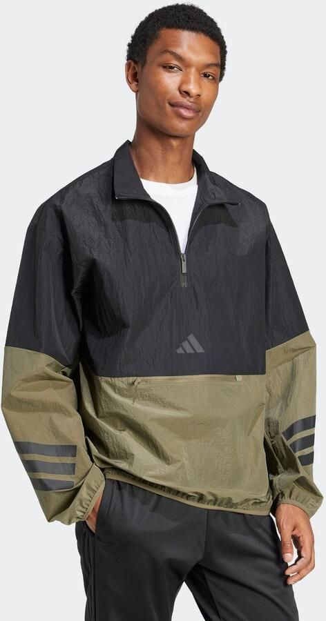 Adidas Future Icons 3-Stripes Woven Sweatshirt met Halflange Rits - Foto 4