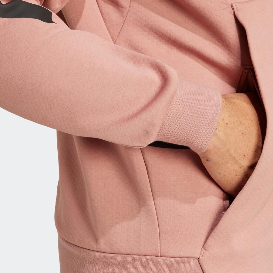 Adidas Z.N.E. Sweatshirt met Korte Rits Roze- Heren Roze