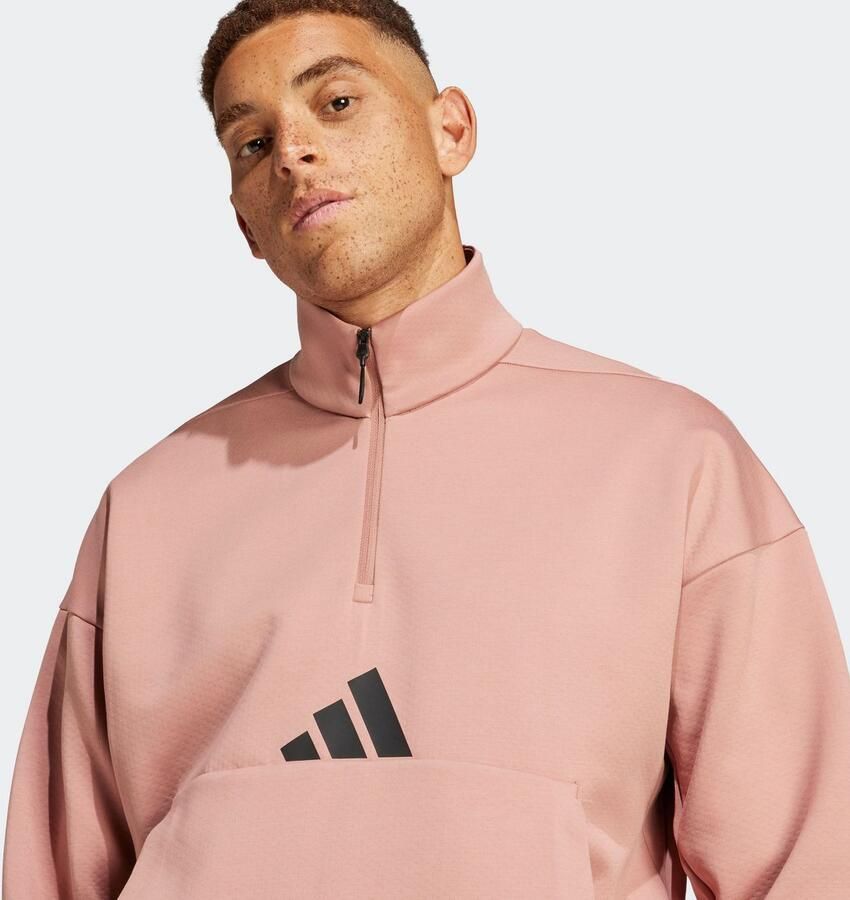 Adidas Z.N.E. Sweatshirt met Korte Rits Roze- Heren Roze - Foto 2