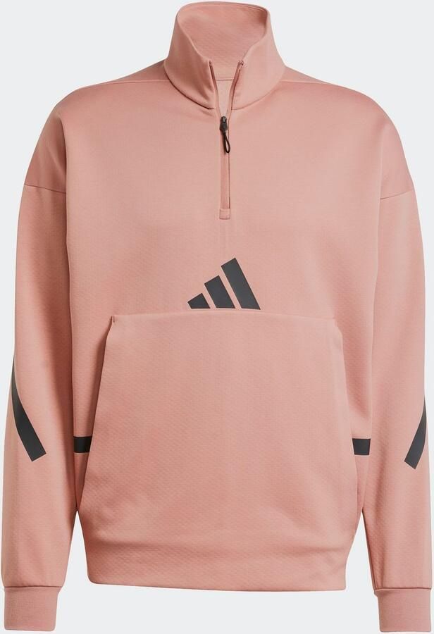 Adidas Z.N.E. Sweatshirt met Korte Rits Roze- Heren Roze - Foto 5
