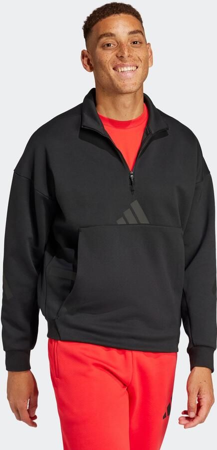 Adidas Z.N.E. Sweatshirt met Korte Rits Zwart- Heren Zwart - Foto 8