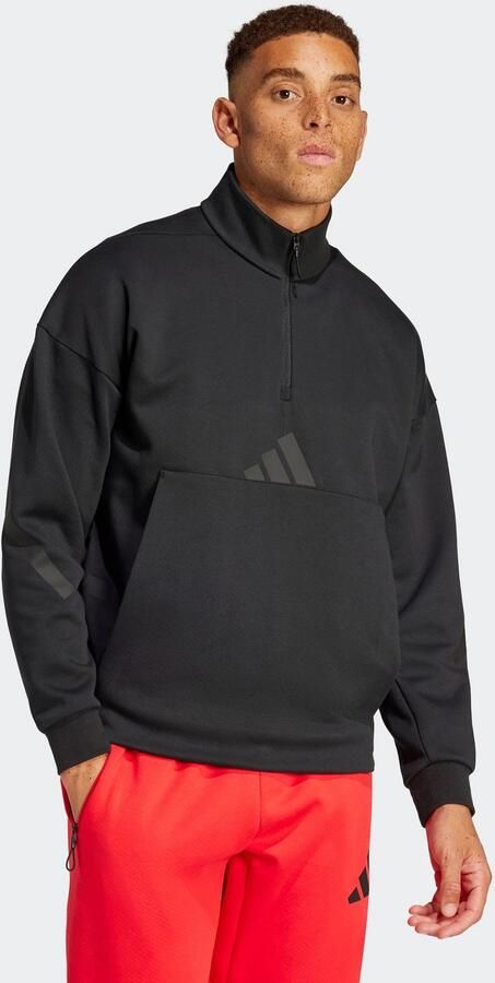 Adidas Z.N.E. Sweatshirt met Korte Rits Zwart- Heren Zwart - Foto 6