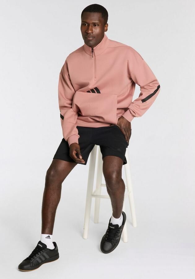 Adidas Z.N.E. Sweatshirt met Korte Rits Roze- Heren Roze - Foto 4