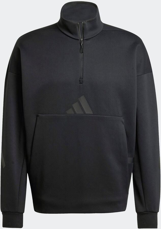 Adidas Z.N.E. Sweatshirt met Korte Rits Zwart- Heren Zwart - Foto 3