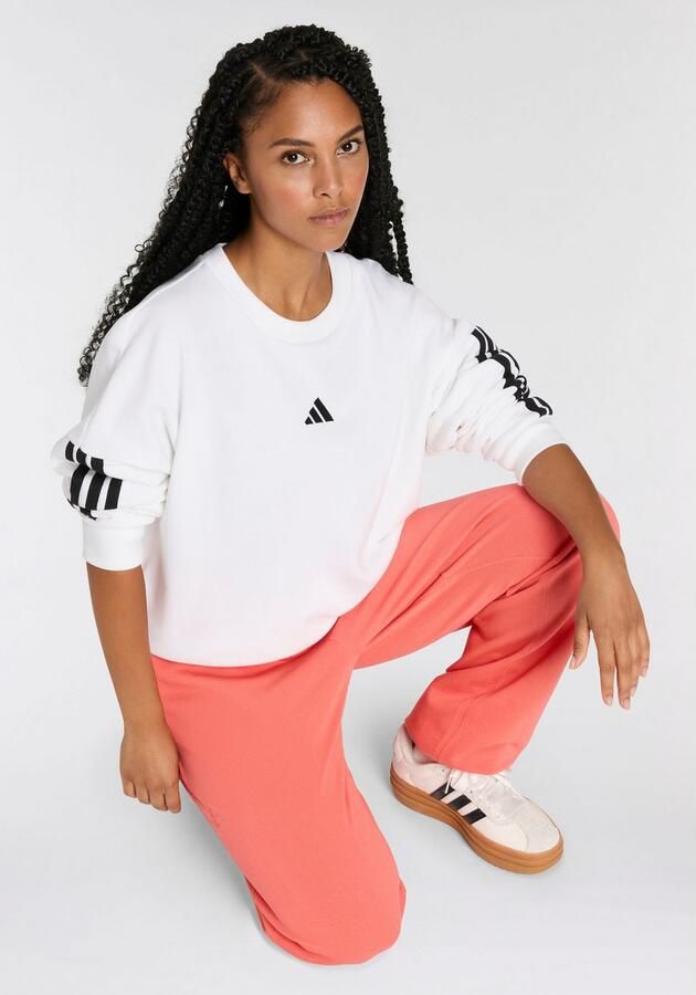 Adidas Witte Sweater Essentials 3-Stripes French Terry White Dames - Foto 4
