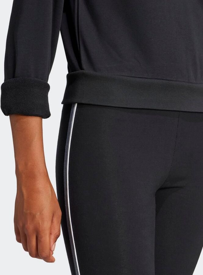 Adidas Essentials Color Pop French Terry Crop Trainingsjack met Korte Rits - Foto 3