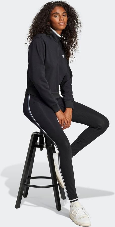 Adidas Essentials Color Pop French Terry Crop Trainingsjack met Korte Rits - Foto 5