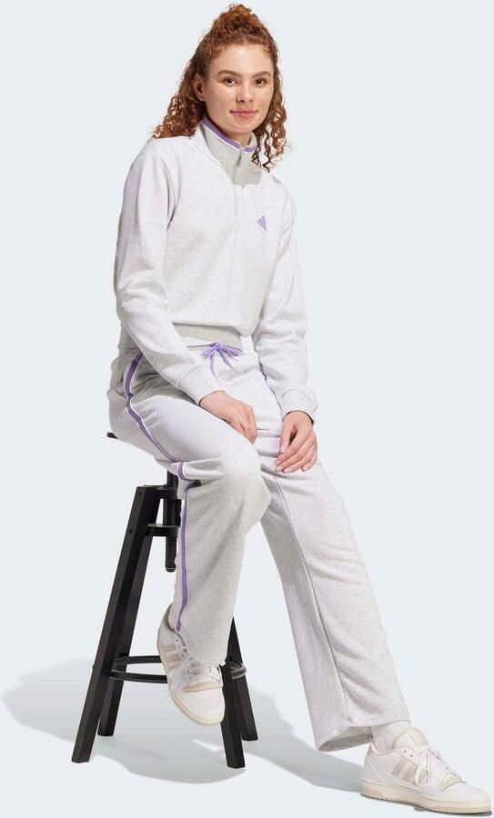 Adidas Essentials Color Pop French Terry Crop Trainingsjack met Korte Rits - Foto 7