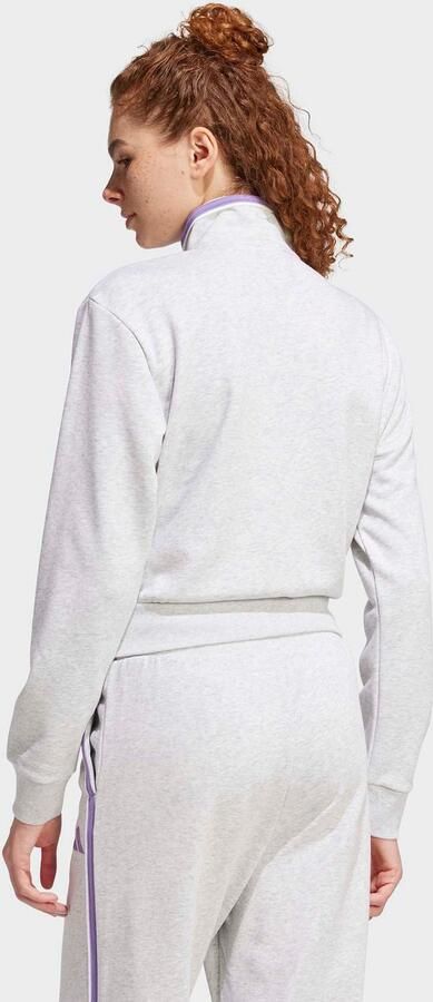 Adidas Essentials Color Pop French Terry Crop Trainingsjack met Korte Rits - Foto 6