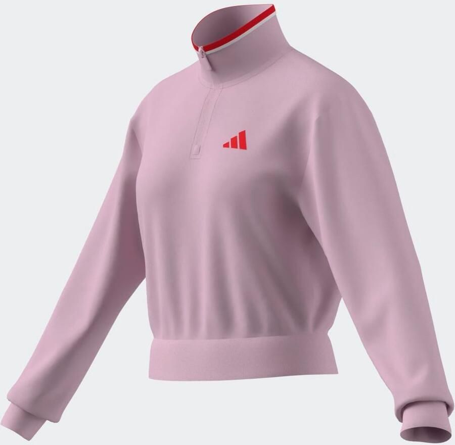Adidas Essentials Color Pop French Terry Crop Trainingsjack met Korte Rits