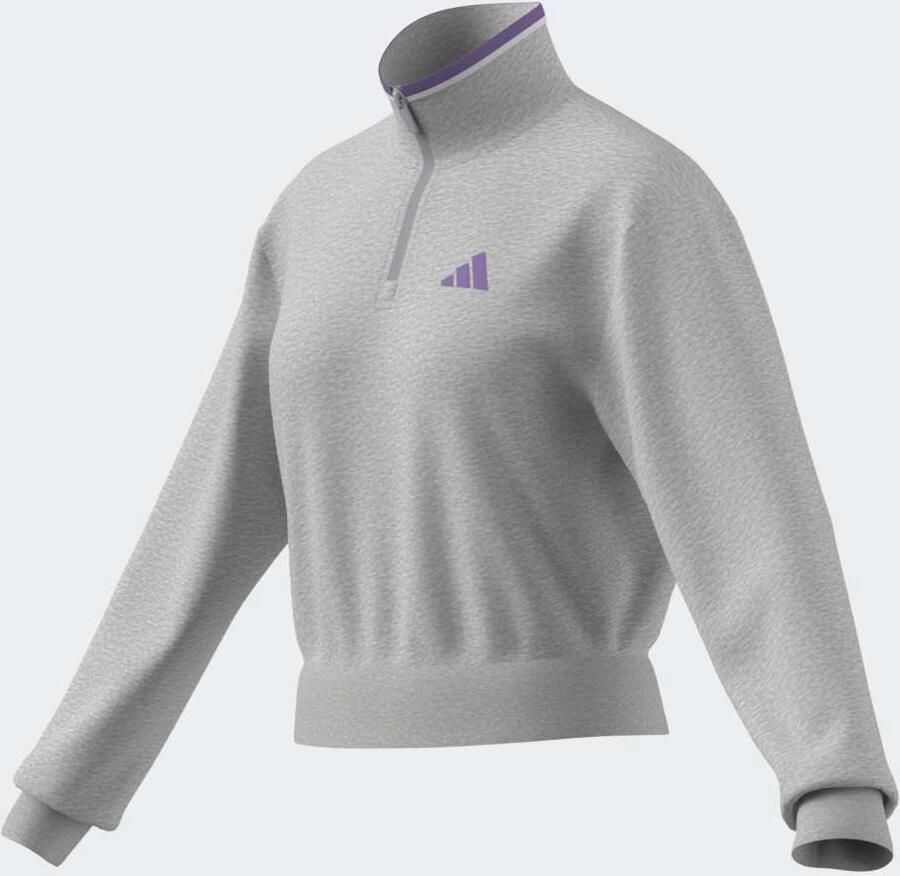 Adidas Essentials Color Pop French Terry Crop Trainingsjack met Korte Rits