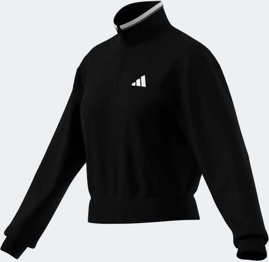 Adidas Essentials Color Pop French Terry Crop Trainingsjack met Korte Rits