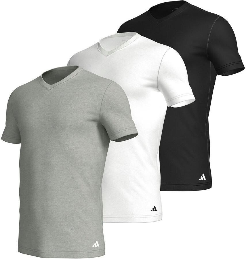 Adidas Sportswear T-shirt Actieve kern katoen V-hals korte mouw comfortabel (Set van 3) - Foto 6