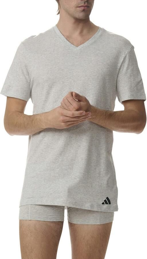 Adidas Sportswear T-shirt Actieve kern katoen V-hals korte mouw comfortabel (Set van 3) - Foto 2