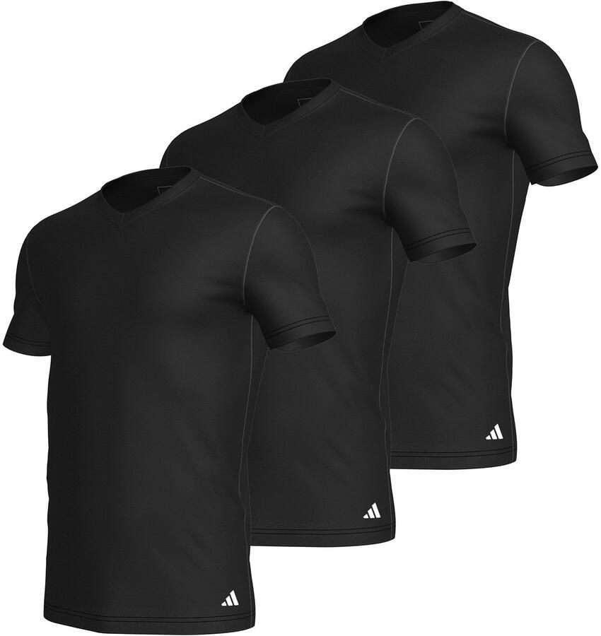 Adidas Sportswear T-shirt Actieve kern katoen V-hals korte mouw comfortabel (Set van 3) - Foto 5