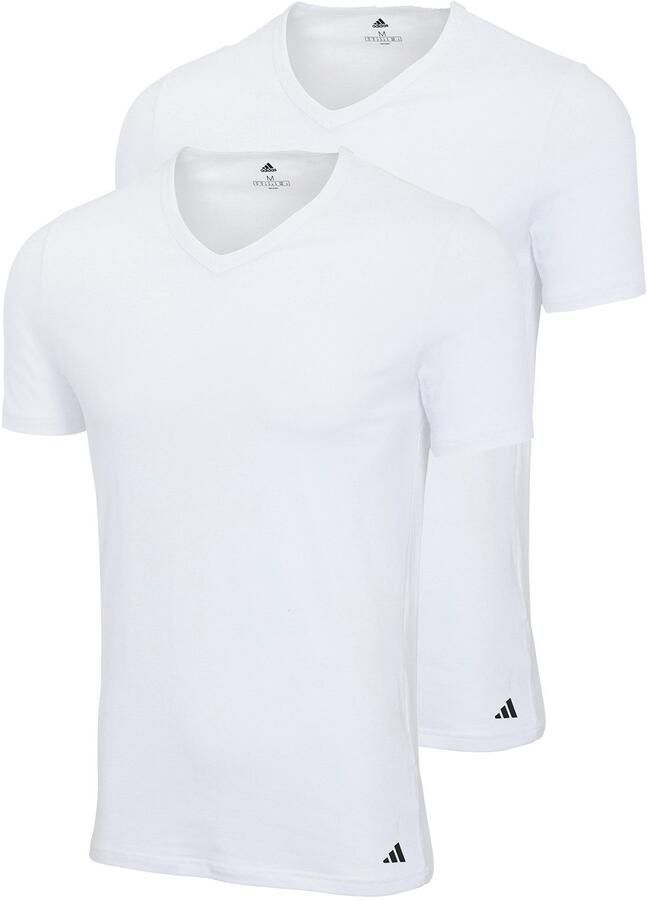 Adidas Sportswear T-shirt Active Flex Cotton V-hals korte mouw comfortabel elastisch (Set van 2) - Foto 6
