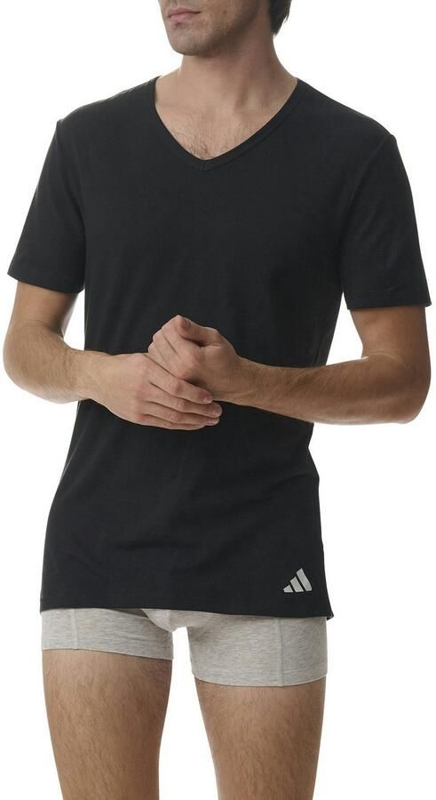 Adidas Sportswear T-shirt Active Flex Cotton V-hals korte mouw comfortabel elastisch (Set van 2) - Foto 2