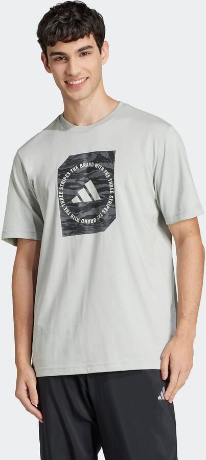 Adidas Sportswear T-shirt M C CAMO BOX T - Foto 5