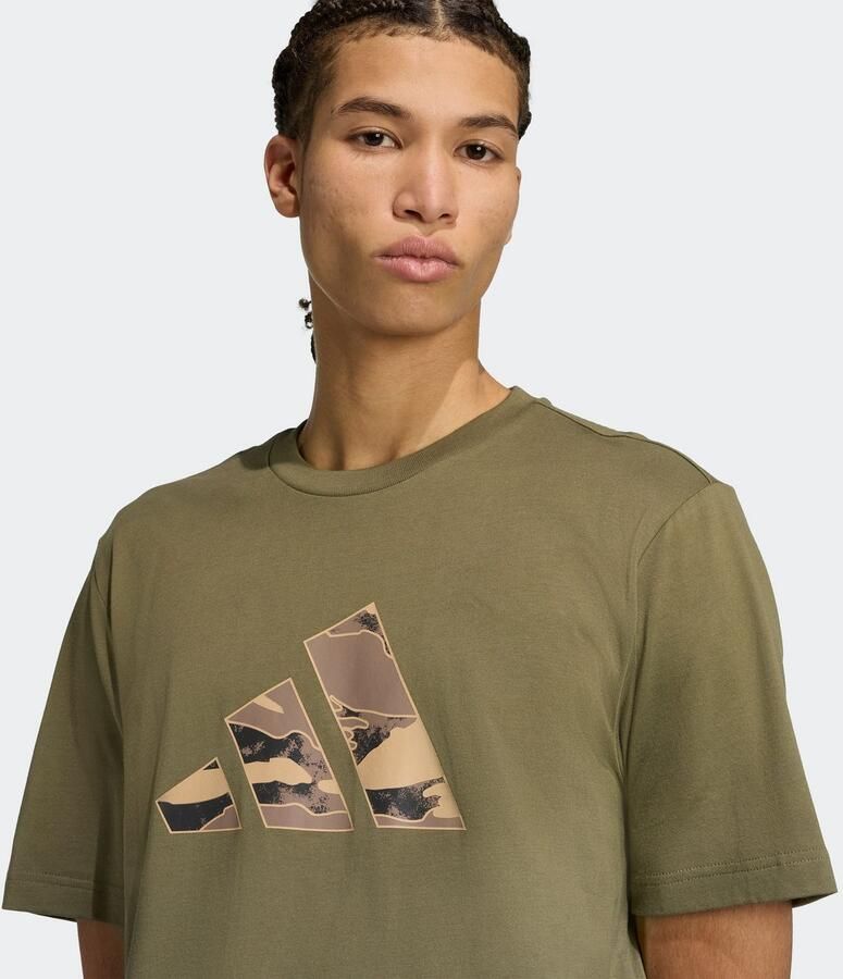 Adidas Sportswear Regular fit T-shirt van puur katoen met logoprint