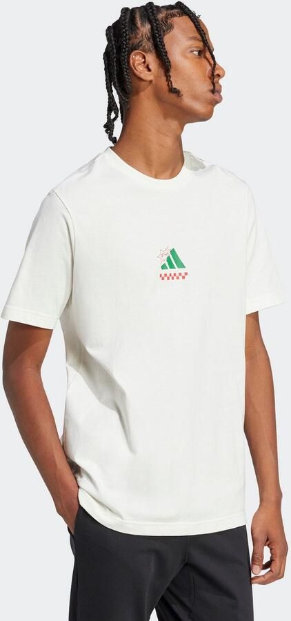 Adidas Sportswear T-shirt met labelprint model 'PIZZA' - Foto 8